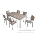 Aluminium polywood furniture balcony tables and chairs dining room furniture sets